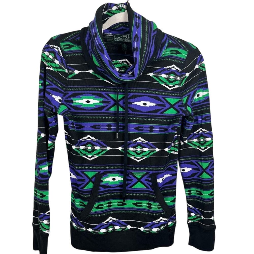 Ralph Lauren Thermal Pullover Women S Purple NWT Aztec Funnel Neck 2031879080X6
